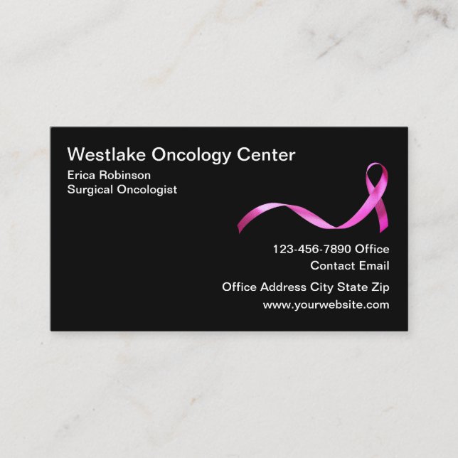 Cancer Medical Oncologist Oncologist Business Card (Front)