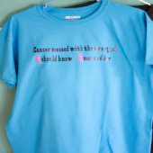 Cancer Messed w/Wrong Gal Caregiver T-shirt (3/4)