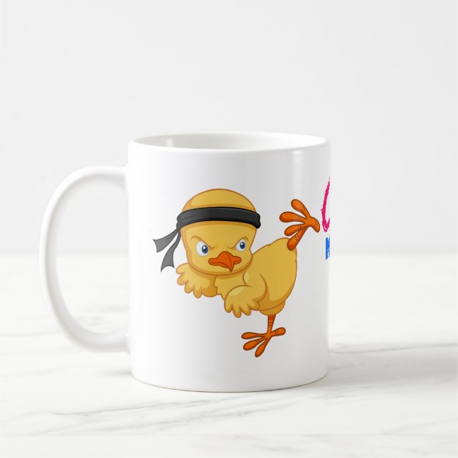 Cancer Messed With the Wrong Chick Coffee Mug (Left)