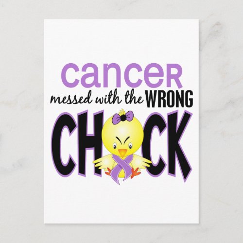 Cancer Messed With The Wrong Chick Postcard