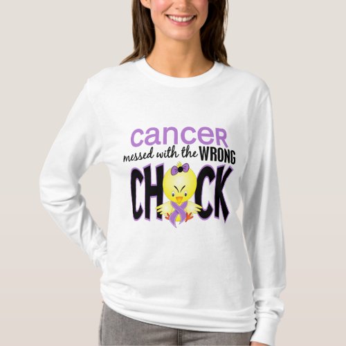Cancer Messed With The Wrong Chick T_Shirt