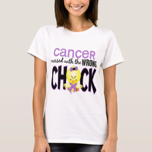 Cancer Messed With The Wrong Chick T_Shirt