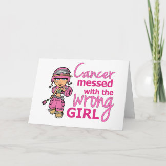 Cancer Messed With The Wrong Girl 2 Breast Cancer Card