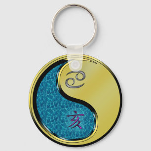 Cancer & Metal Boar Keychain
