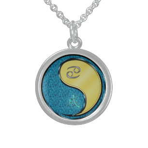 Cancer & Metal Dog Sterling Silver Necklace