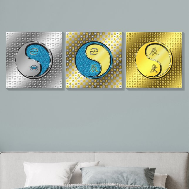 Cancer & Metal Dragon Canvas Photo Tile (Bedroom)