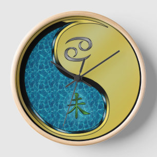Cancer & Metal Goat Clock