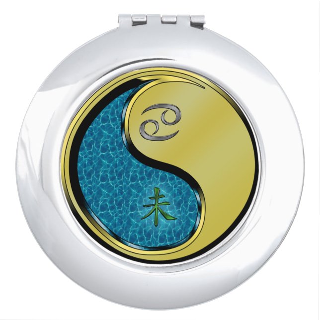 Cancer & Metal Goat compact mirror (Front)