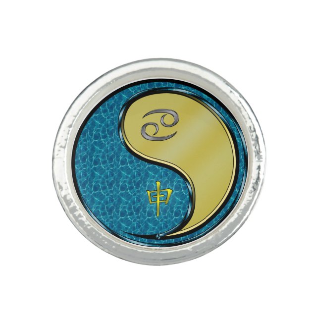 Cancer & Metal Monkey Ring (Front)