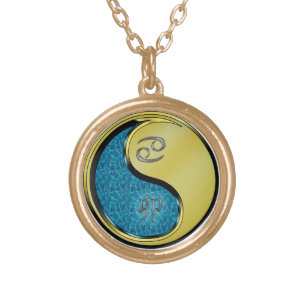 Cancer & Metal Rabbit Gold Plated Necklace
