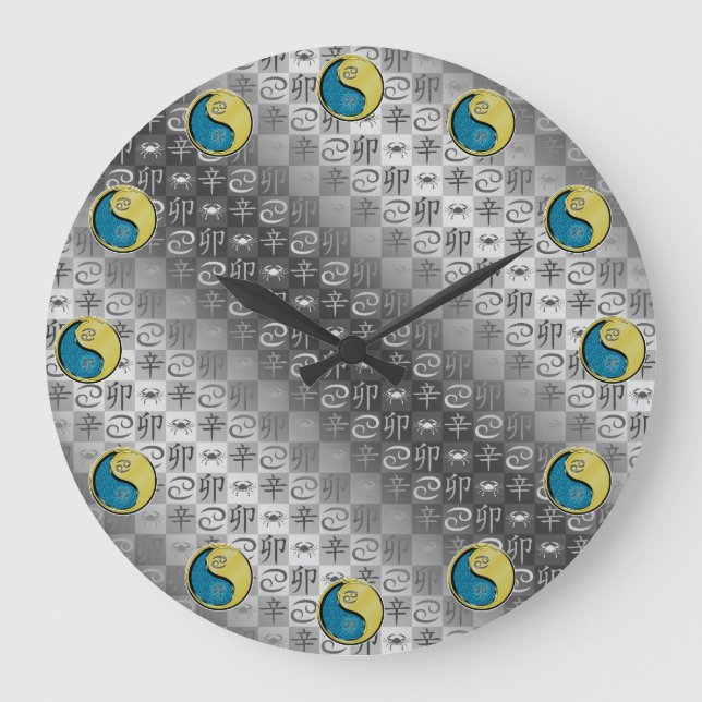 Cancer & Metal Rabbit Large Clock (Front)