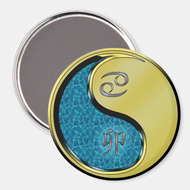 Cancer & Metal Rabbit Magnet (Front/Back)