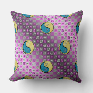 Cancer & Metal Rooster Throw Pillow