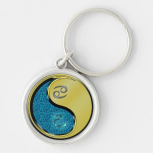 Cancer & Metal Snake Keychain