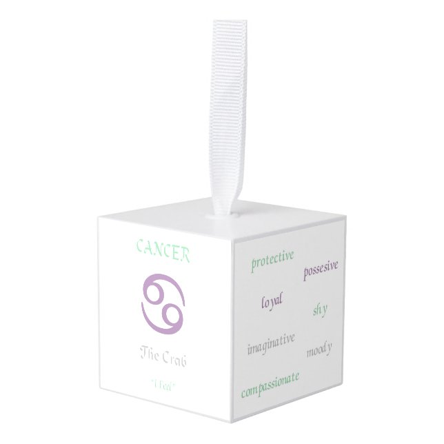 Cancer Ornament (Front Angled)