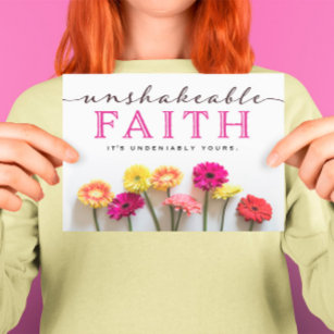 Cancer Patient Encouragement - Unshakable Faith Card