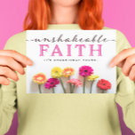 Cancer Patient Encouragement - Unshakable Faith Card at Zazzle