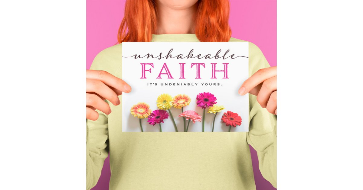 Cancer Patient Encouragement - Unshakable Faith Card | Zazzle