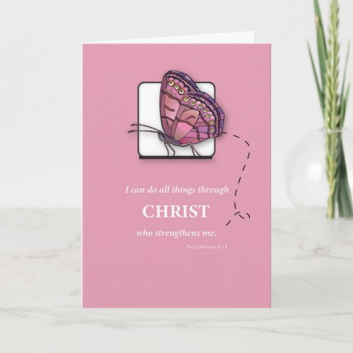 Cancer Patient Get Well Religious Scripture  Card