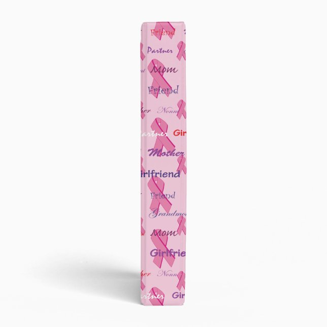 Cancer-PAttern-LARGE 3 Ring Binder (Spine)