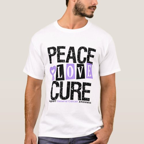 Cancer Peace Love Cure T_Shirt