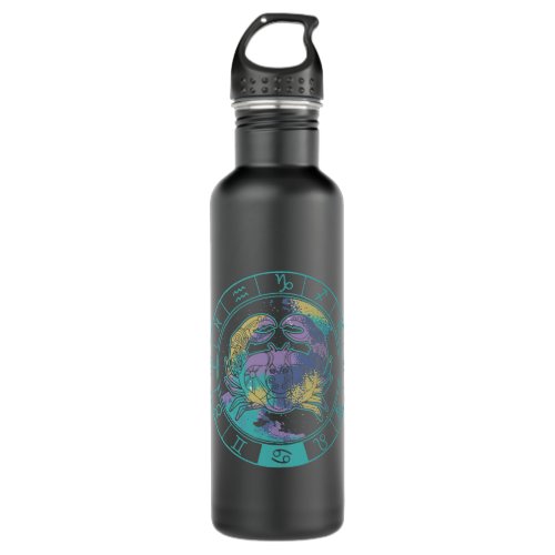 Cancer Personality Astrology Zodiac Sign Horoscope Stainless Steel Water Bottle