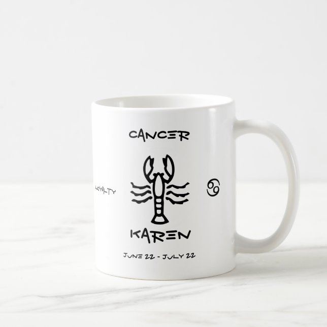 Cancer Personalized Coffee Mug (Right)