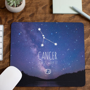 Cancer Personalized Zodiac Constellation Mouse Pad