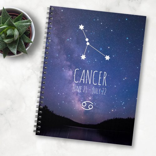 Cancer  Personalized Zodiac Constellation Notebook