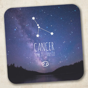 Cancer Personalized Zodiac Constellation Square Sticker