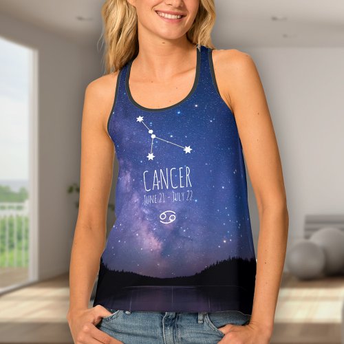 Cancer  Personalized Zodiac Constellation Tank Top