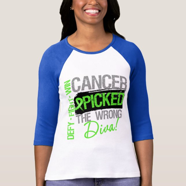 Cancer Picked The Wrong Diva Non-Hodgkins Lymphoma T-Shirt (Front)