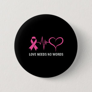 Cancer Pink Ribbon Cancer Awareness  Button