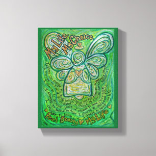 Cancer Poem Angel Art Wrapped Canvas Painting Print