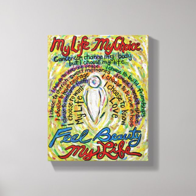 Cancer Poem Angel Painting Wrapped Canvas Art (Front)