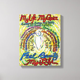 Cancer Poem Angel Painting Wrapped Canvas Art