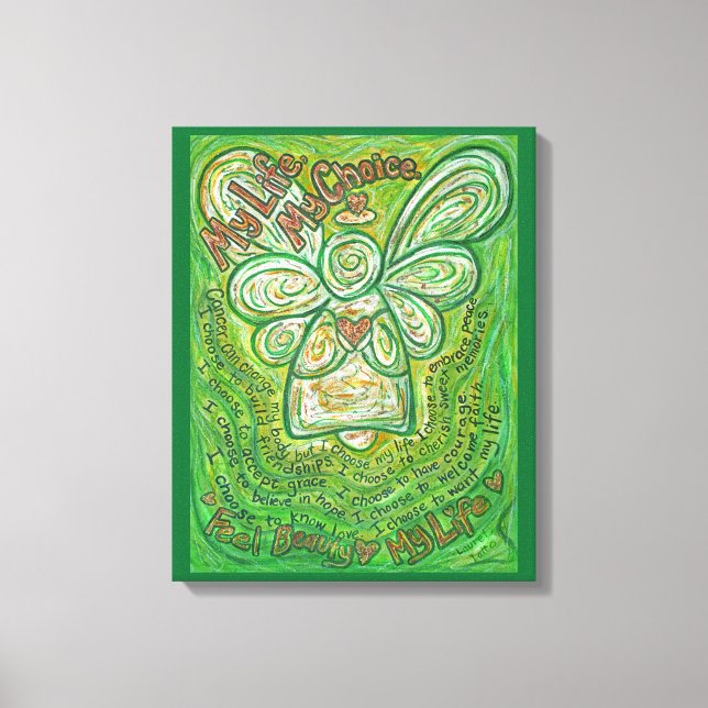 Cancer Poem Angel Painting Wrapped Canvas Art (Front)