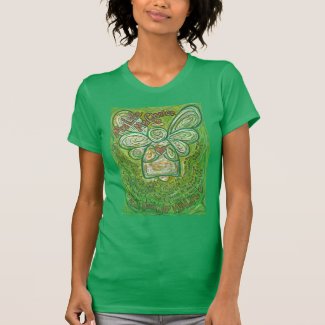Cancer Poem Green Angel Art Custom T-Shirt