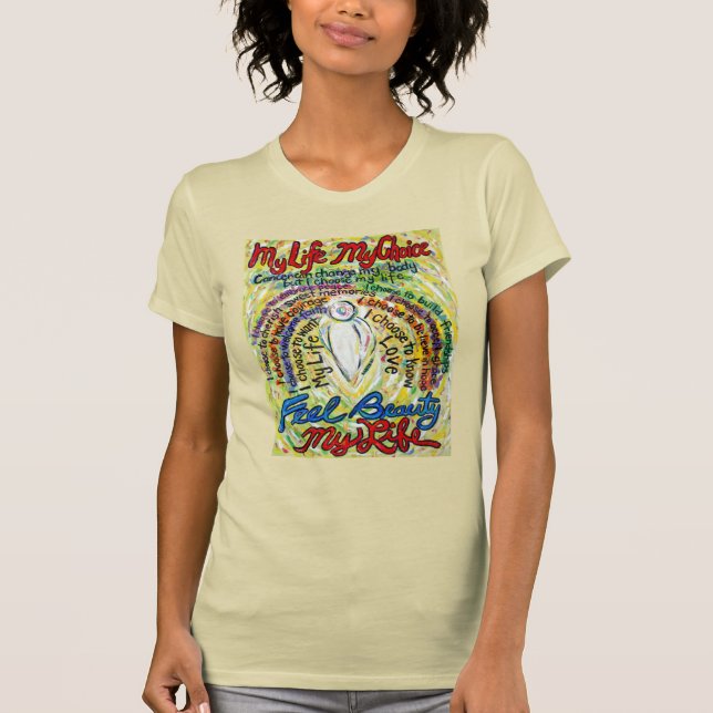 Cancer Poem White Guardian Angel Art Shirt (Front)
