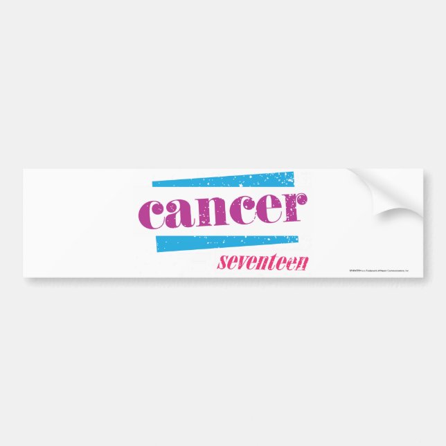 Cancer Purple Bumper Sticker (Front)