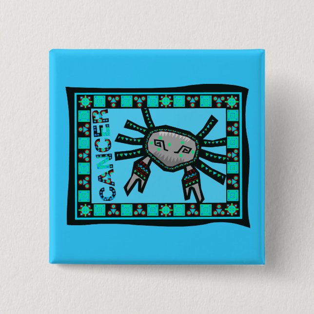 Cancer Quilt Pinback Button (Front)