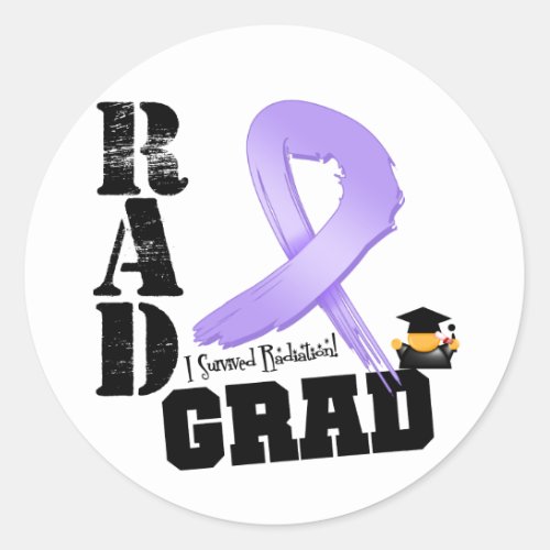 Cancer Radiation Therapy RAD Grad Classic Round Sticker