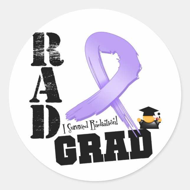 Cancer Radiation Therapy RAD Grad Classic Round Sticker (Front)