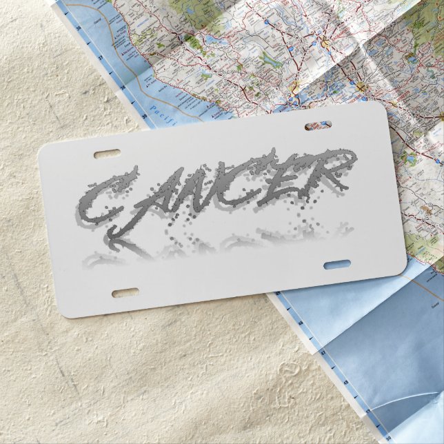 Cancer Reflection License Plate (In Situ)