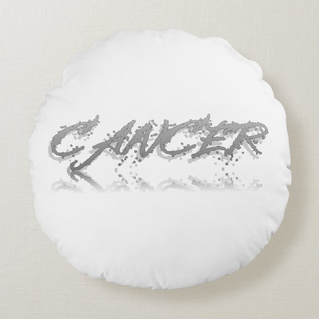 Cancer Reflection Pillow - Round (Front)