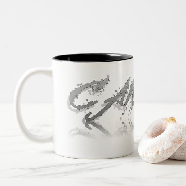 Cancer Reflection Two-Tone Coffee Mug (With Donut)