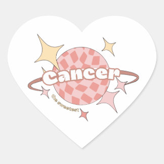 cancer retro planet horoscope sticker
