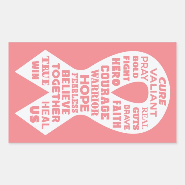 CANCER RIBBON - Encouraging Stickers (Front)