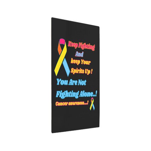 Cancer ribbons and life motivation quotes poster