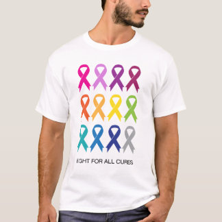 Cancer Ribbons for fighting all types of cancer T-Shirt